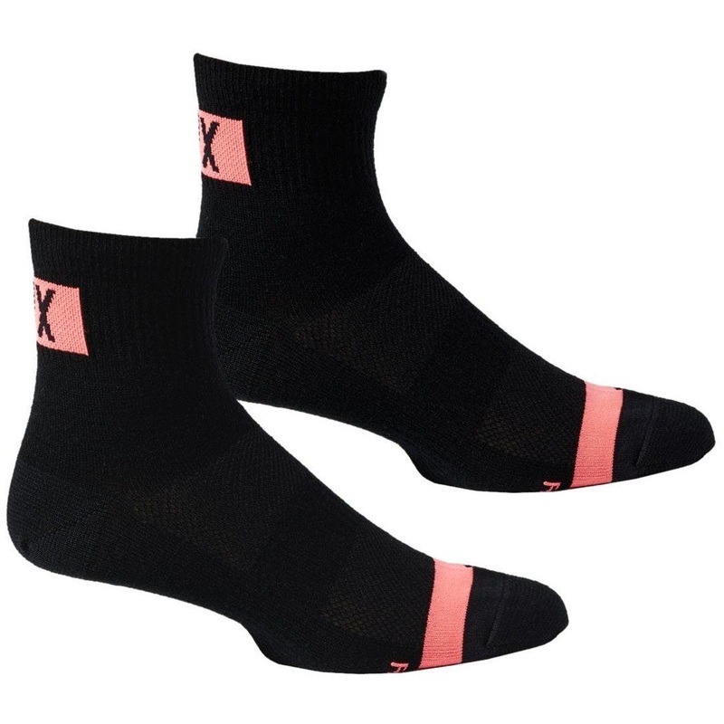 FOX Flexair Merino 4” Socks Black/Pink SM/MD