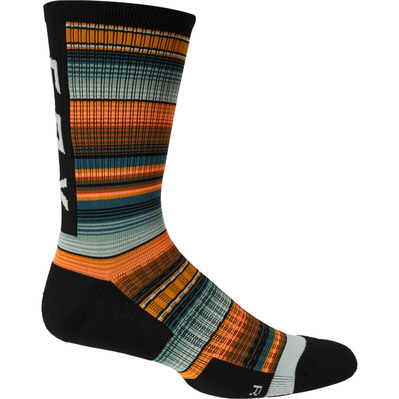 Fox Ranger Cushion 8” Socks Green Orange MD