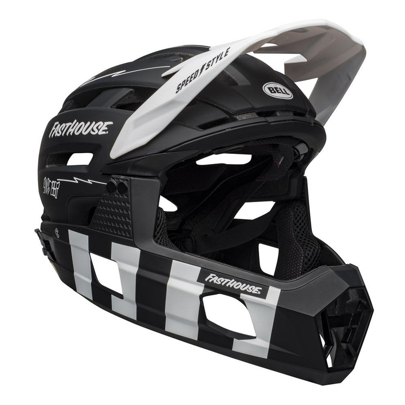 Bell Super Air R Spherical Mips Fullface Helmet Fasthouse Black/White SM
