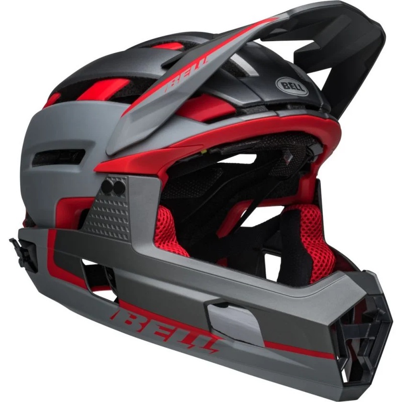 Bell Super Air R Spherical Mips Fullface Helmet Grey/Red MD