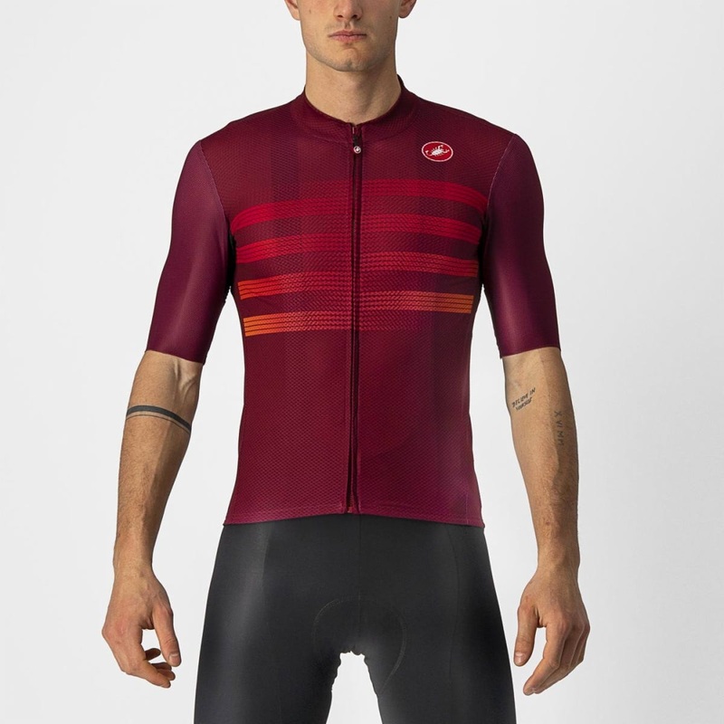 Castelli Endurance Pro Jersey Bordeaux Red/Orange SM
