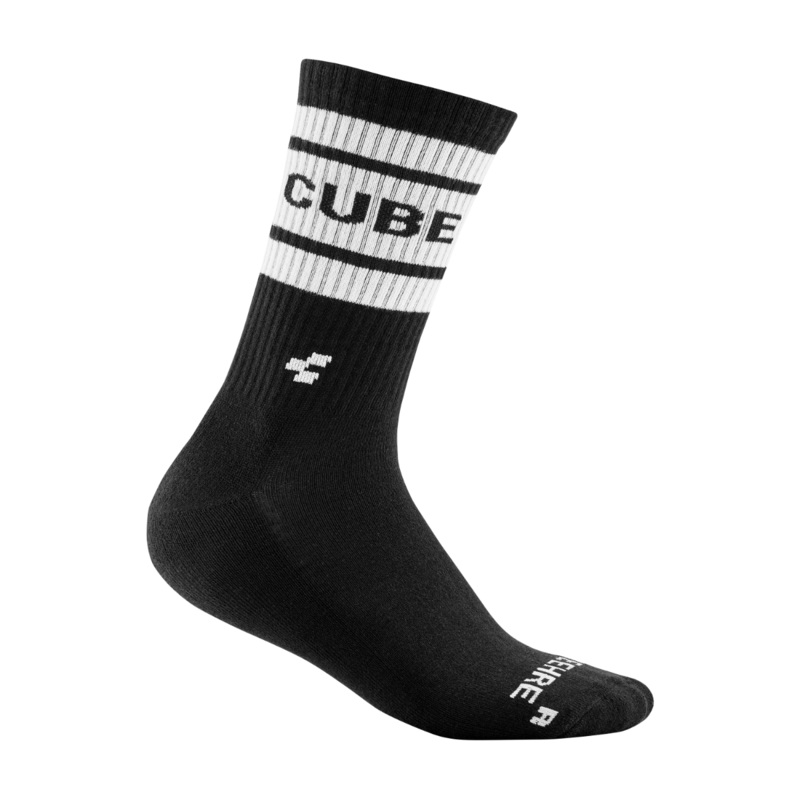 Cube After Race High Cut Socks Black/White SM/MD