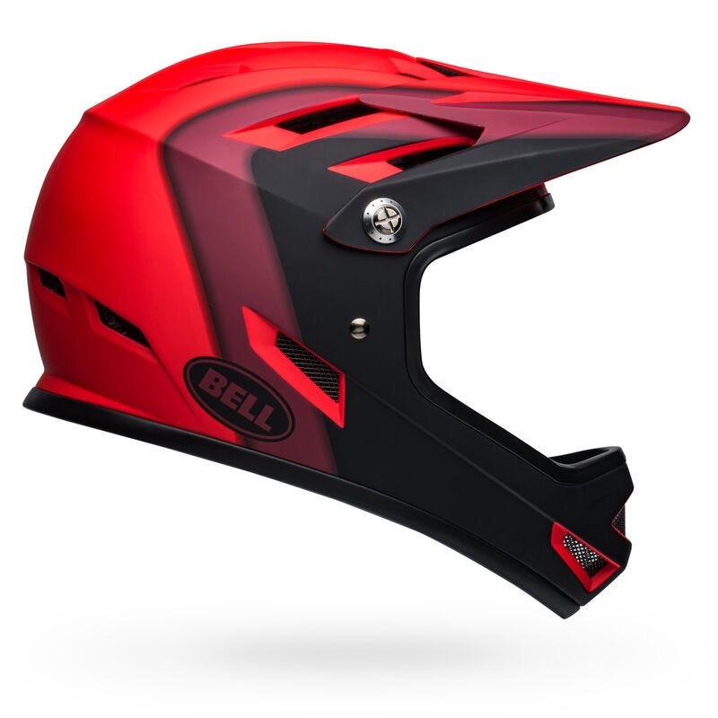 Fullface Bell Sanction Matte Red/Black XS