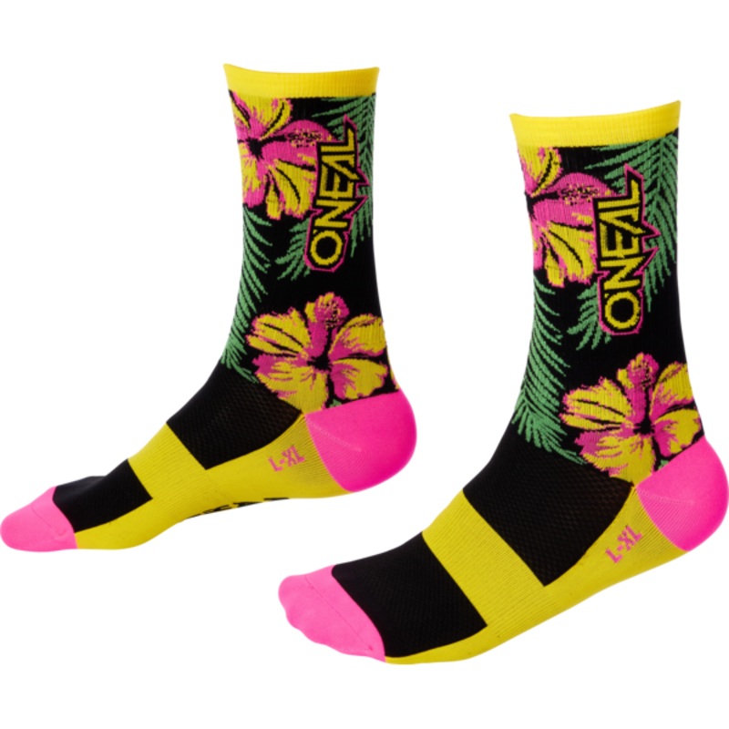 O’Neal MTB Performance Socks Island Pink/Green/Yellow SM/MD