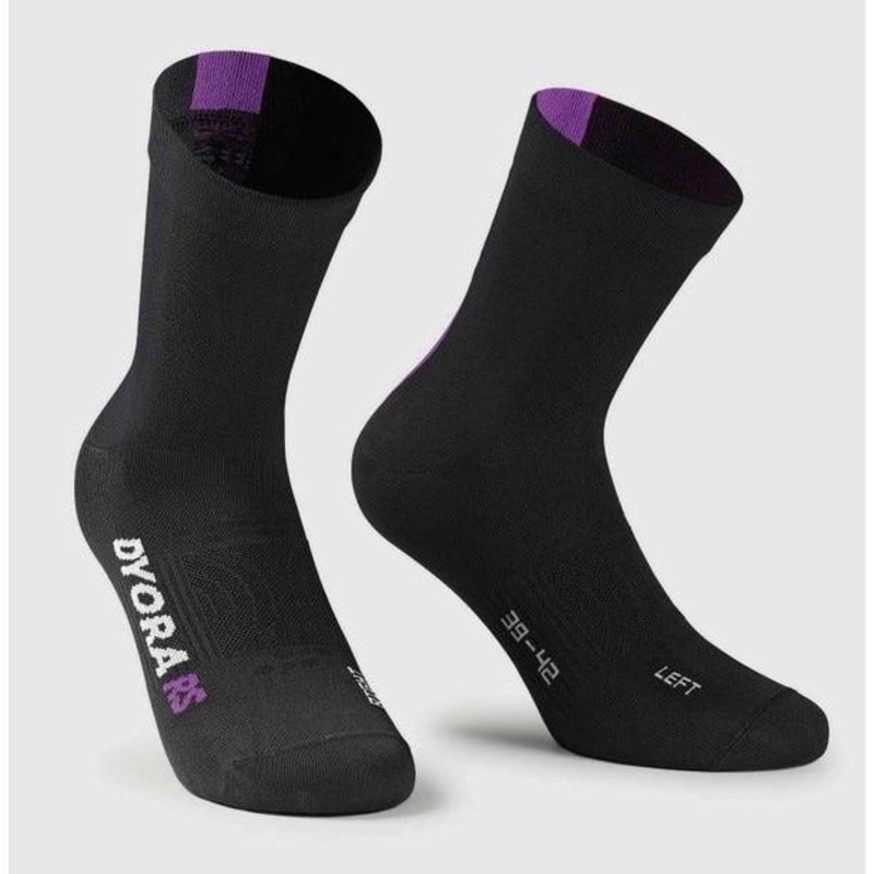 Assos Dyora RS Socks Black/Violet SM/MD