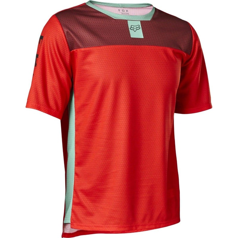 FOX Defend Youth Jersey Fluoro Red 2023 SM