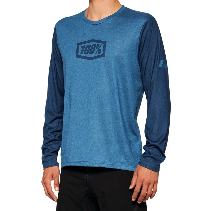 100% Airmatic Long Sleeve MTB Jersey Slate Blue SM