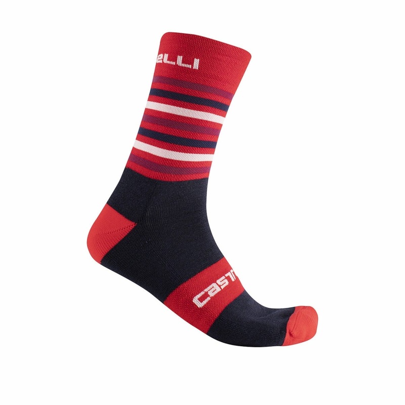 Castelli Gregge 15 Socks Red/Saville Blue SM/MD