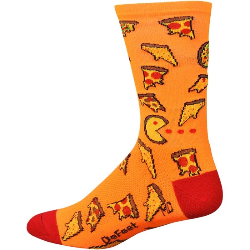 Defeet Aireator 6 Inch Pizza Party Socks MD