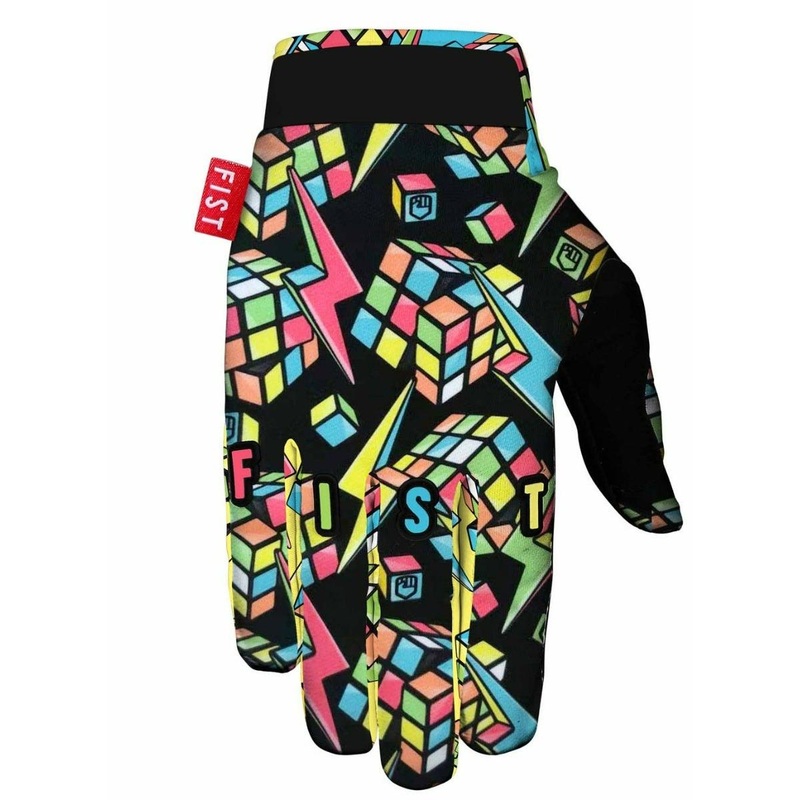 FIST Full Finger Strapped MTB Gloves Dean Lucas Black Puzzled XXS