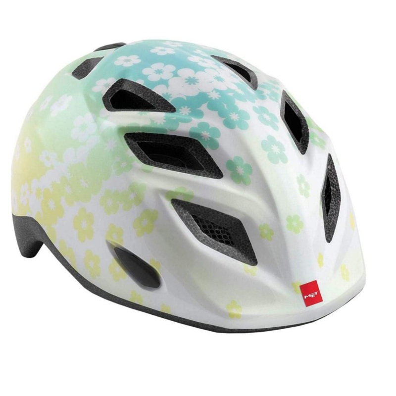 MET Elfo/Genio White Flowers/Glossy Stars Girls Helmet SM