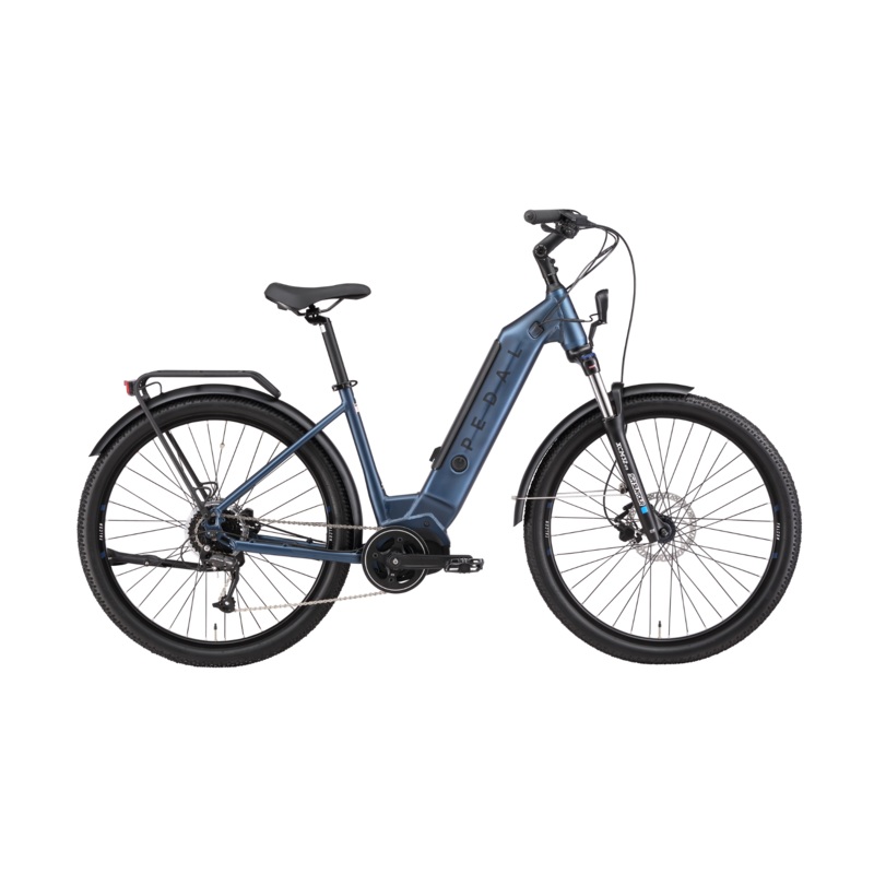 Pedal Falcon 3 Step Through Electric Hybrid Bike Dark Blue MD