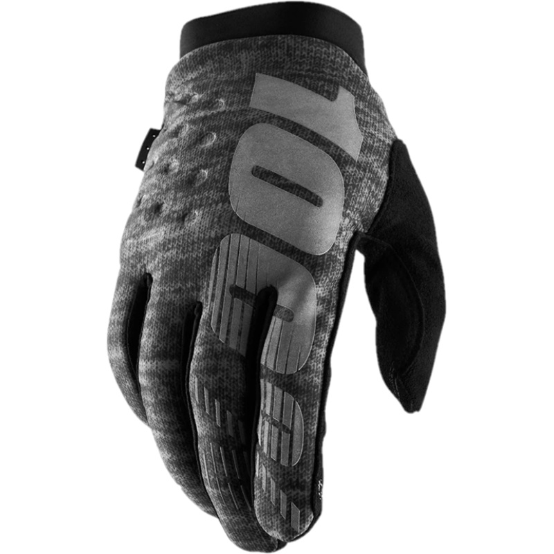 100% Brisker Full Finger Gloves Heather Grey SM