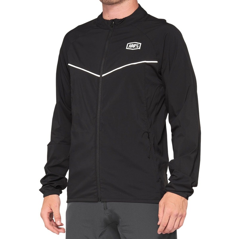 100% Corridor Stretch Windbreaker Jacket Black SM