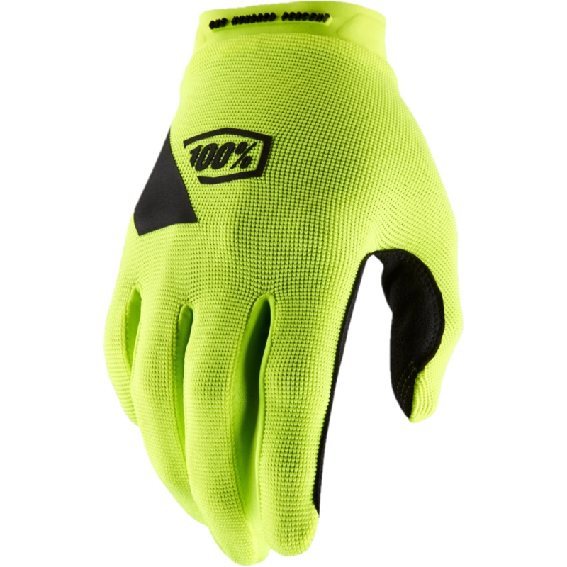 100% Ridecamp Full Finger Gloves Fluo Yellow SM