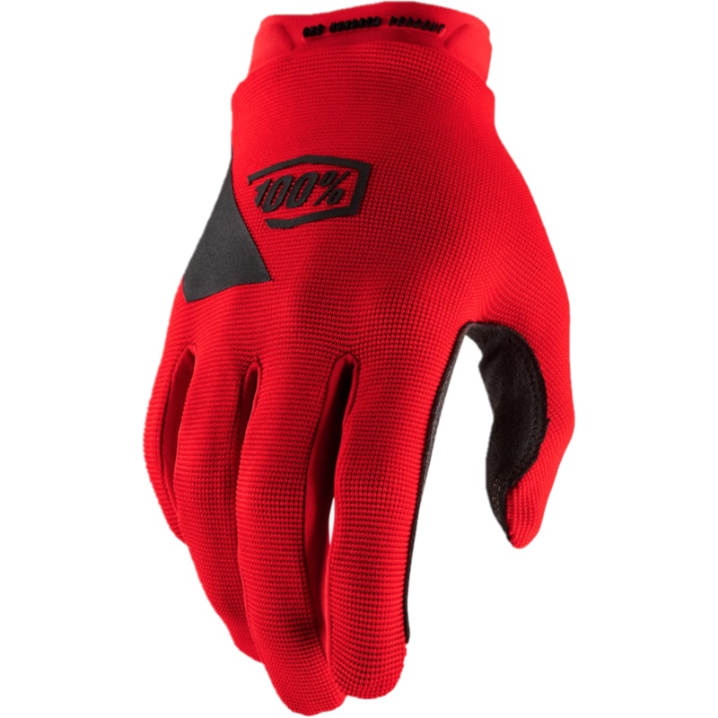 100% Ridecamp Full Finger Gloves Red SM