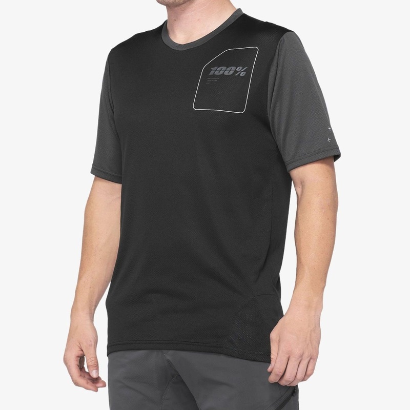 100% Ridecamp Short Sleeve Jersey Charcoal/Black SM
