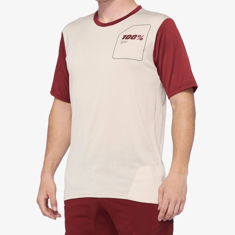 100% Ridecamp Short Sleeve Jersey Stone/Brick SM