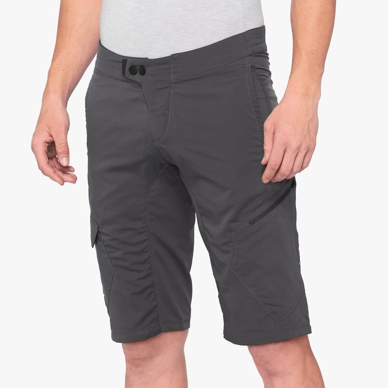 100% Ridecamp Shorts Charcoal 28