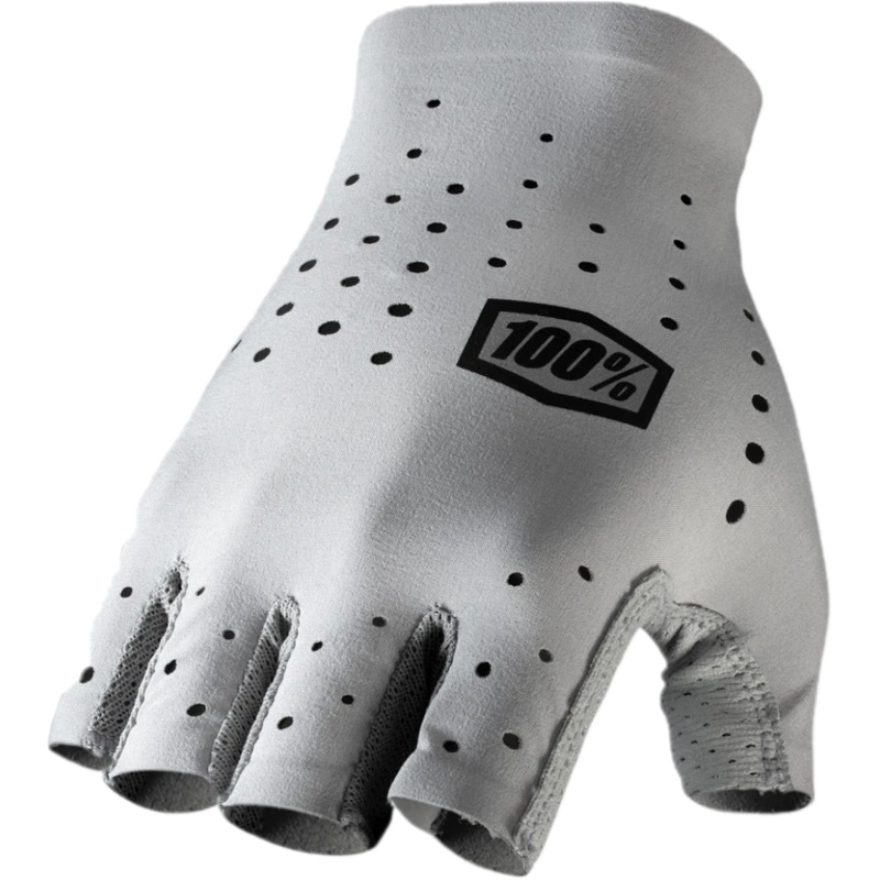 100% Sling Short Finger Gloves Grey SM