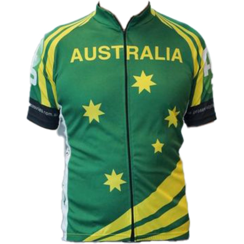 BPW Tourist Australia Short Sleeve Jersey Green/Yellow SM
