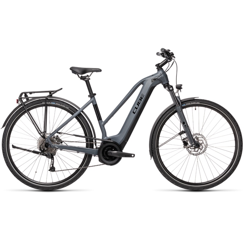 Cube Touring Hybrid ONE 500 Trapeze Electric Hybrid Bike Grey/Black SM