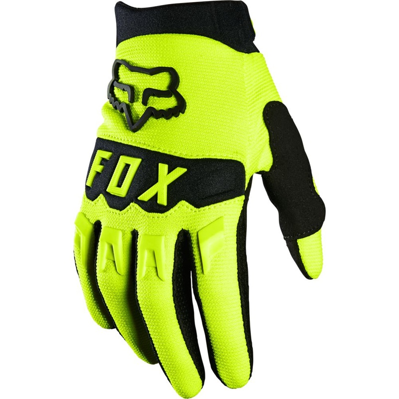 FOX Dirtpaw Full Finger Youth Gloves Fluorescent Yellow XS