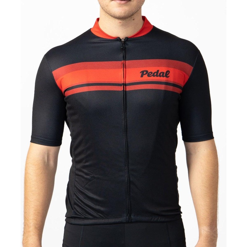Pedal Short Sleeve Jersey Black Red MD