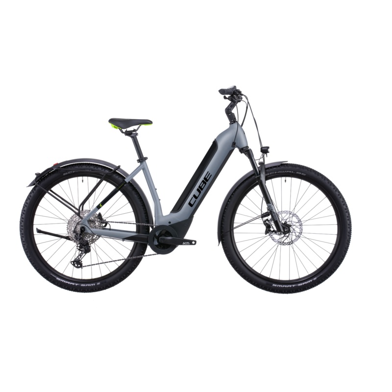 Cube Reaction Hybrid Pro 500 Allroad Electric Hardtail Bike Grey/Green XS