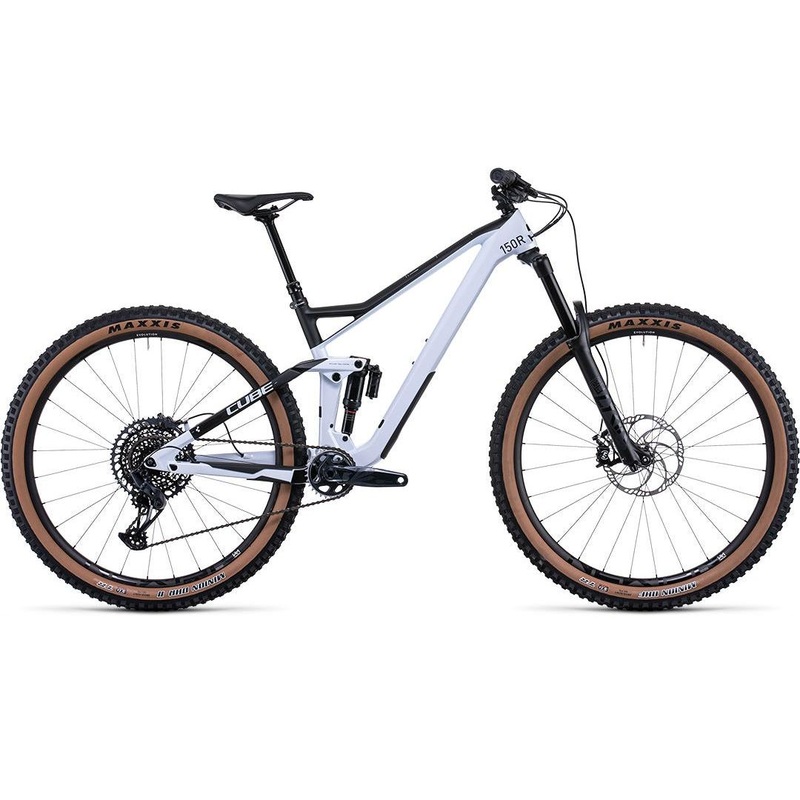 Cube Stereo 150 C:62 Race Dual Suspension Mountain Bike Flash White ‘n’ Carbon SM
