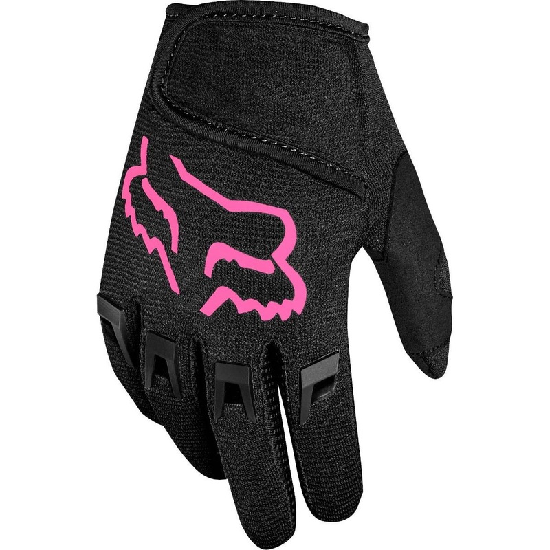 FOX Dirtpaw Full Finger Kids Gloves Black/Pink SM