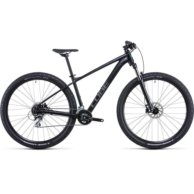 Cube Aim Race Hardtail Mountain Bike Black ‘n’ Azure SM
