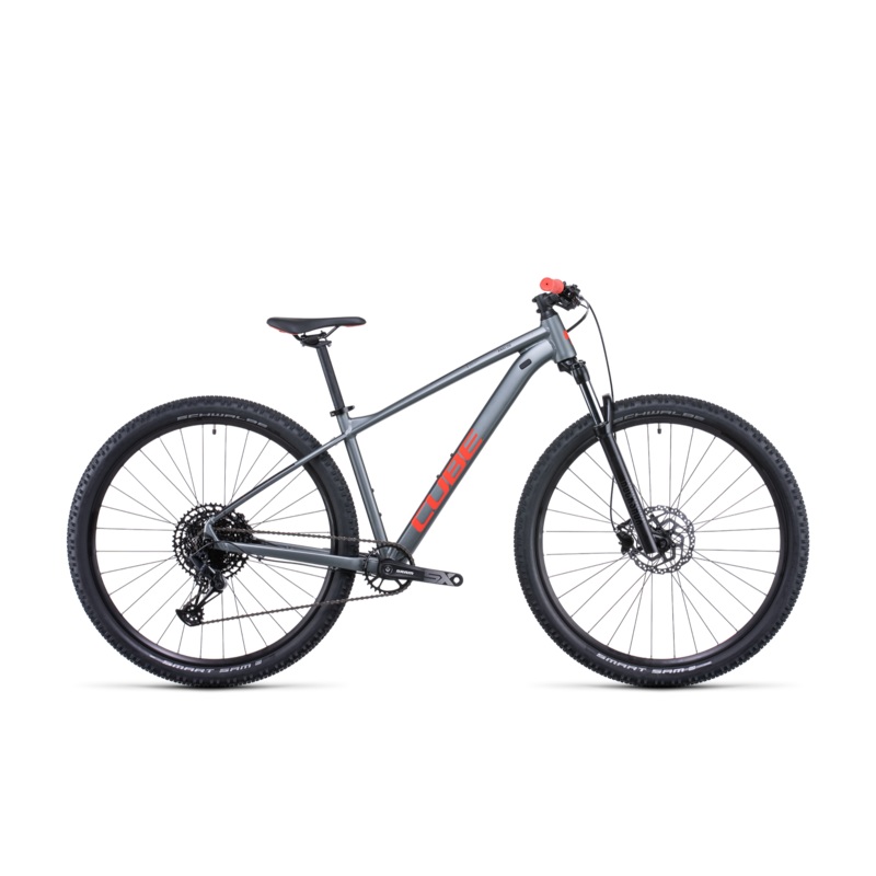 Cube Analog Hardtail Mountain Bike Flashgrey Red MD