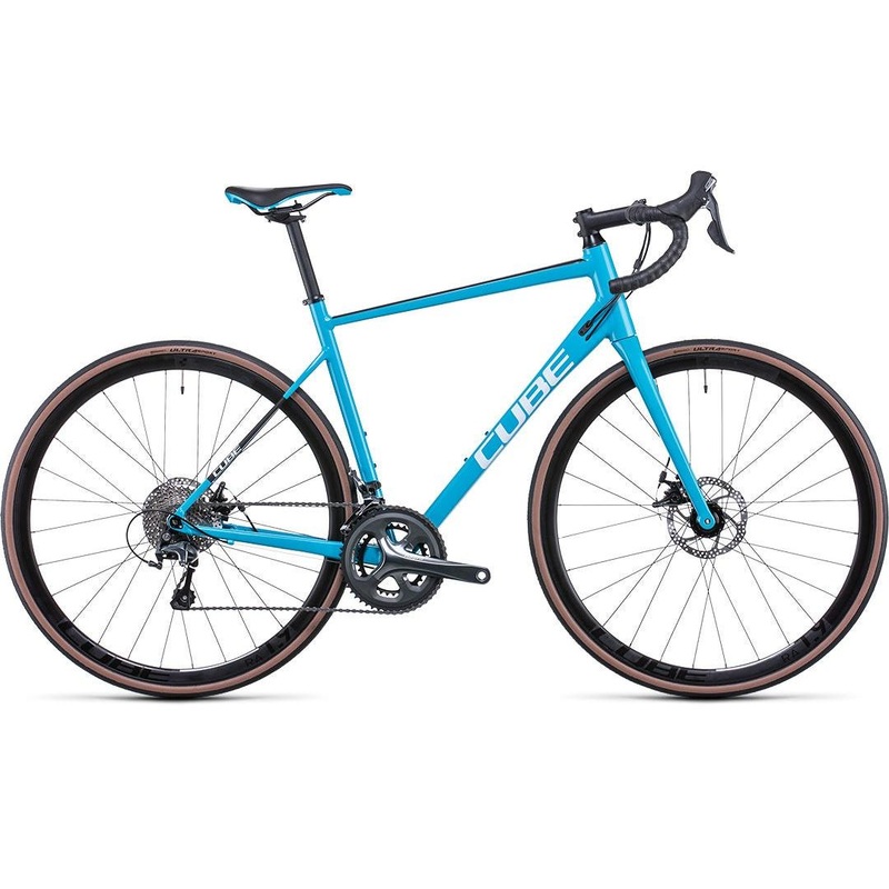 Cube Attain Race Road Bike Sky Blue ‘n’ Black SM