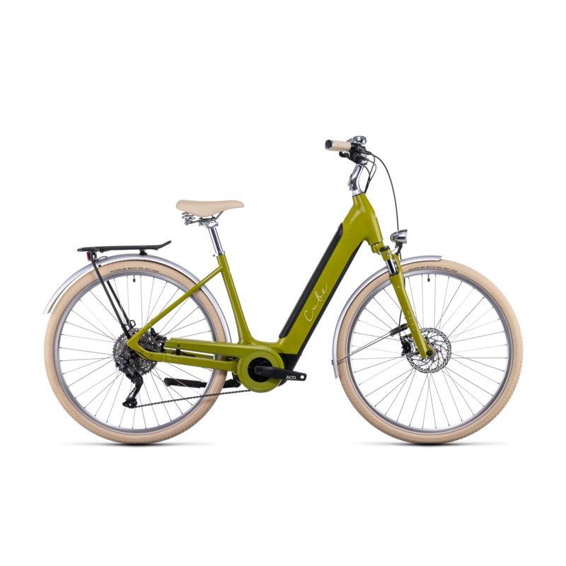Cube Ella Ride Hybrid 500 EasyEntry Cruiser Bike Avocado Cream XS