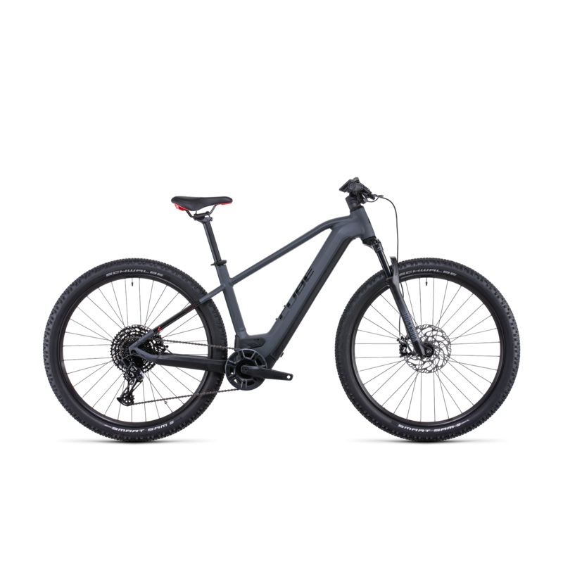 Cube Reaction Hybrid EXC 750 Electric Hardtail Mountain Bike Grey ‘n’ Red LG