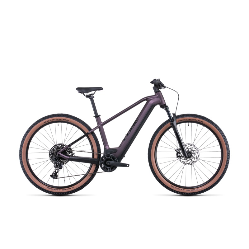 Cube Reaction Hybrid EXC 750 Electric Hardtail Mountain Bike Smoky Lilac ‘n’ Black MD