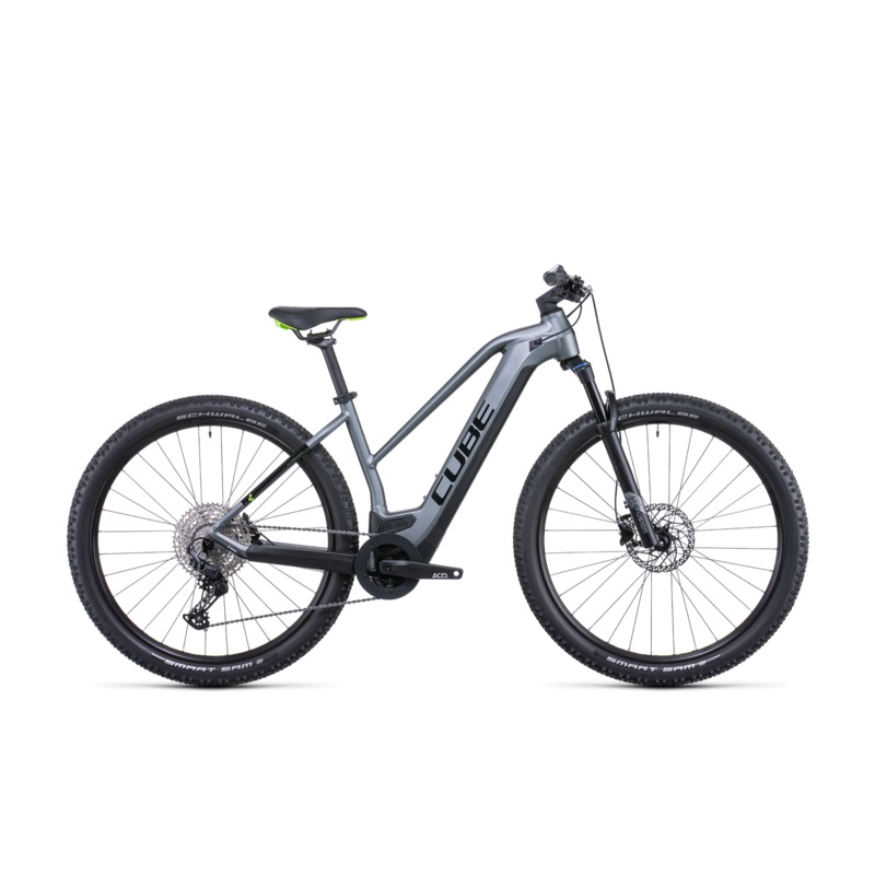 Cube Reaction Hybrid Pro 625 Trapeze Electric Hardtail Mountain Bike Flash Grey ‘n’ Green MD