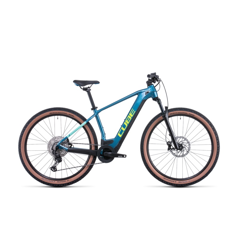 Cube Reaction Hybrid Race 625 Electric Hardtail Mountain Bike Blue ‘n’ Lime SM