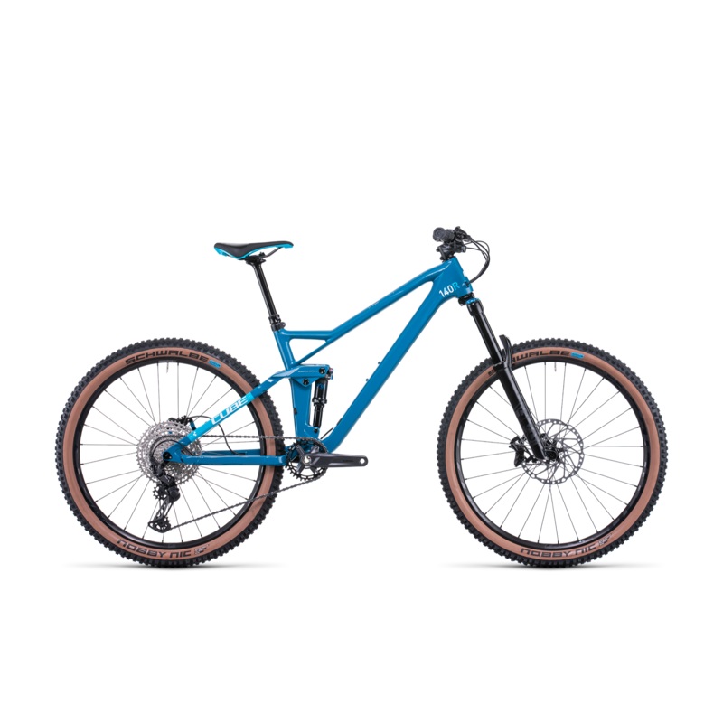 Cube Stereo 140 HPC Race 27.5” Dual Suspension Mountain Bike Deepblue White MD