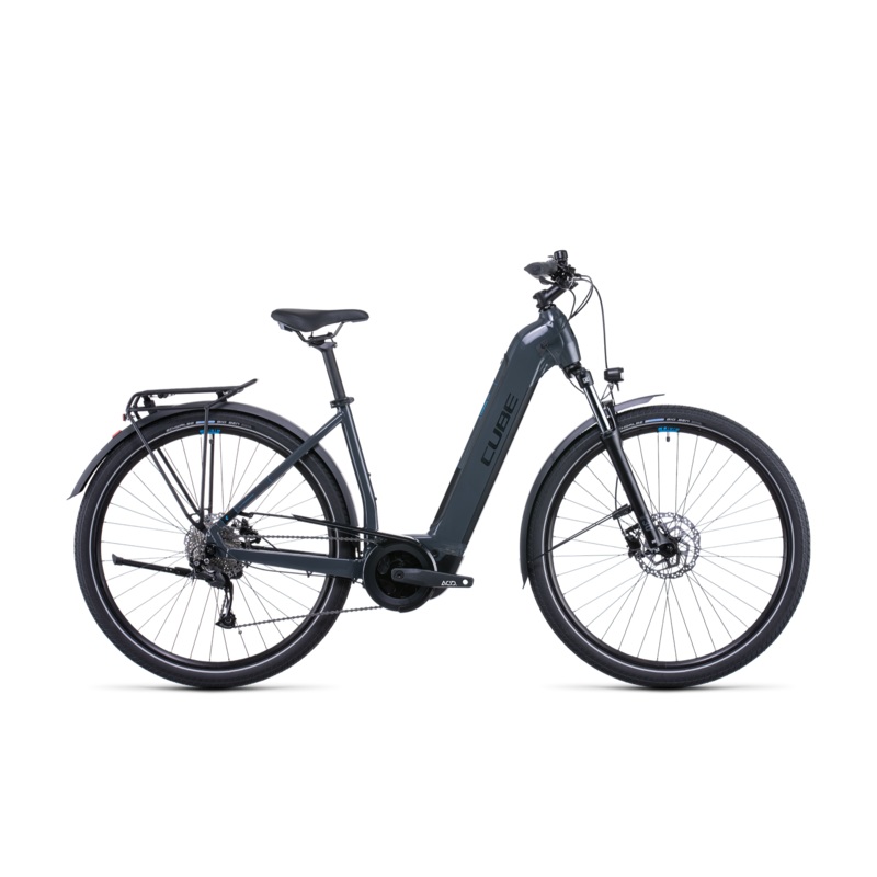 Cube Touring Hybrid ONE 625 EasyEntry Hybrid Bike Grey ‘n’ Blue SM