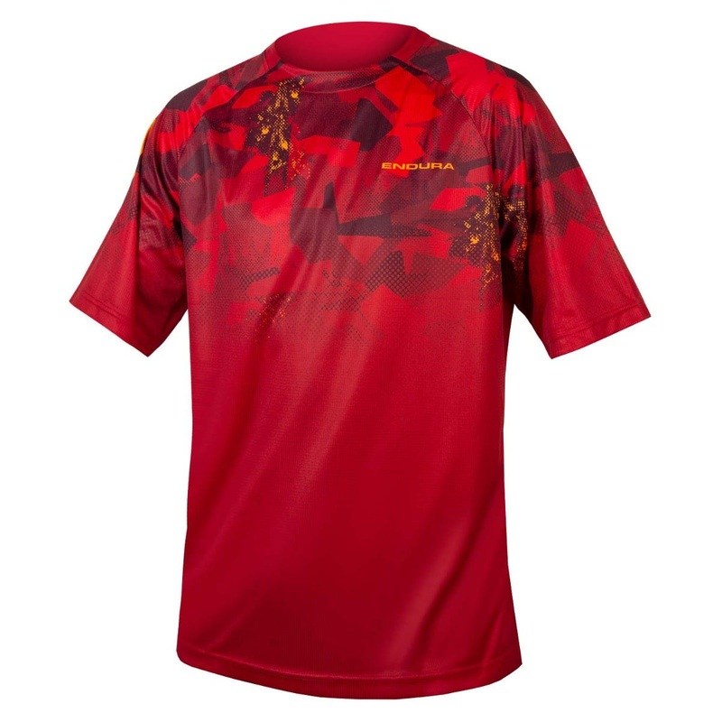 Endura Singletrack Print Tee LTD Short Sleeve Jersey Rusty Red SM