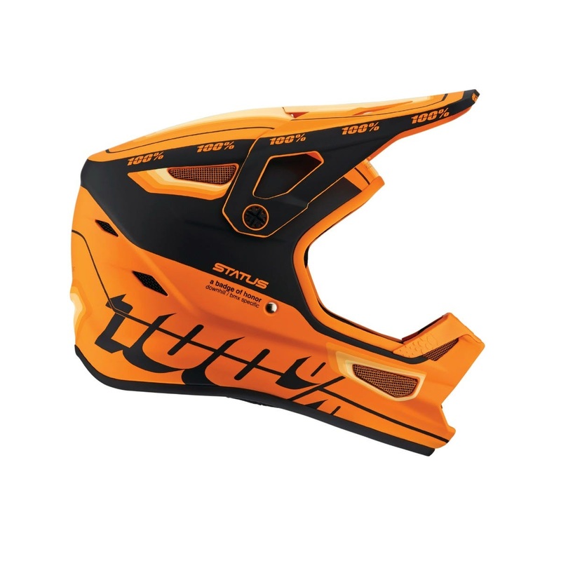 100% Status Full Face Helmet Topenga Orange/Black XS