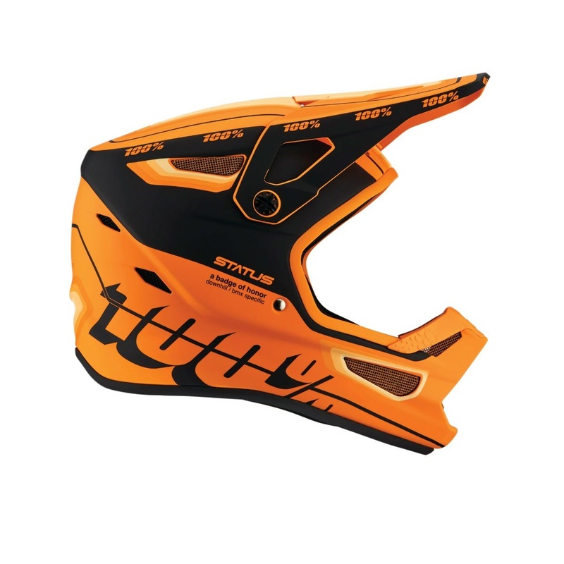 100% Status Youth Full Face Helmet Topenga Orange/Black SM