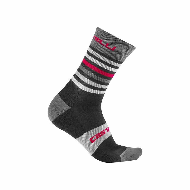 Castelli Gregge 15 Socks Black/Red SM/MD