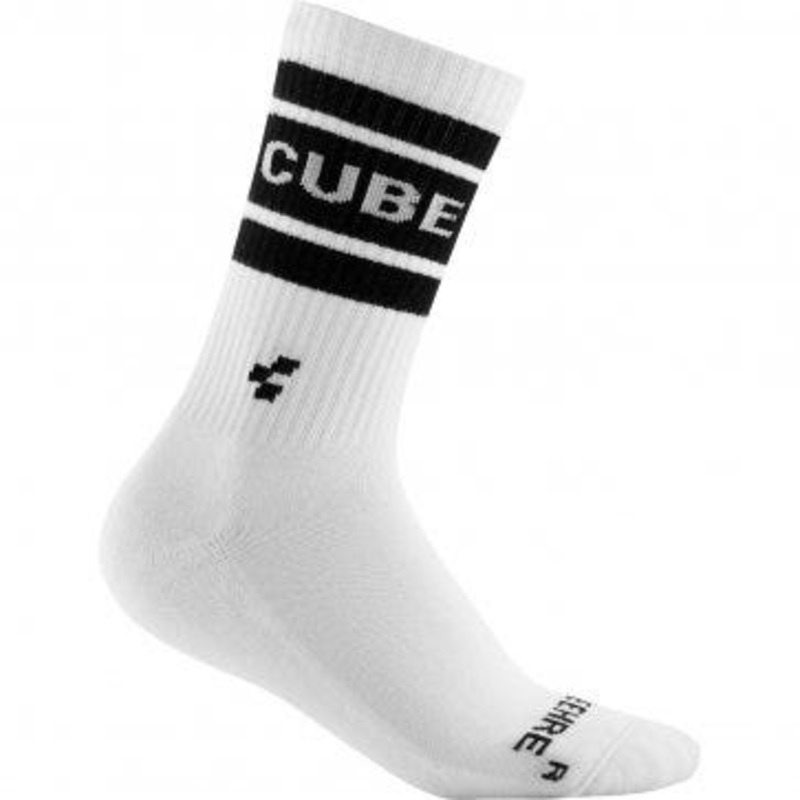 Cube After Race High Cut Socks White’n’Black SM