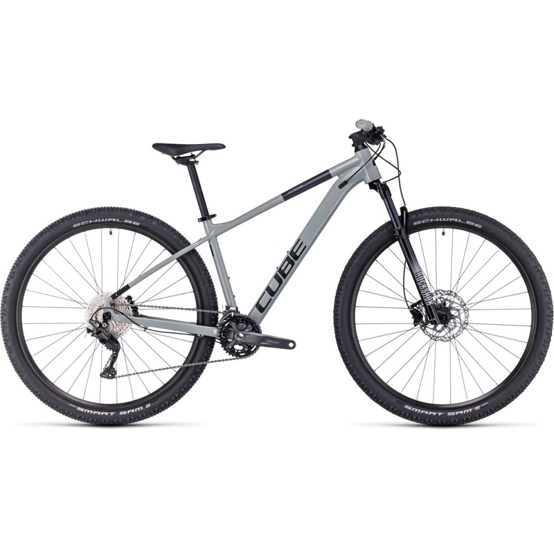 Cube Attention Hardtail Mountain Bike Swamp Grey ‘n’ Black XS