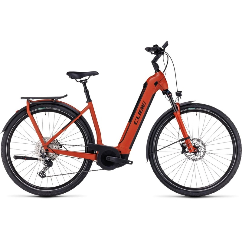 Cube Kathmandu Hybrid EXC 750 Easy Entry Electric Hybrid Bike Red n Black XS