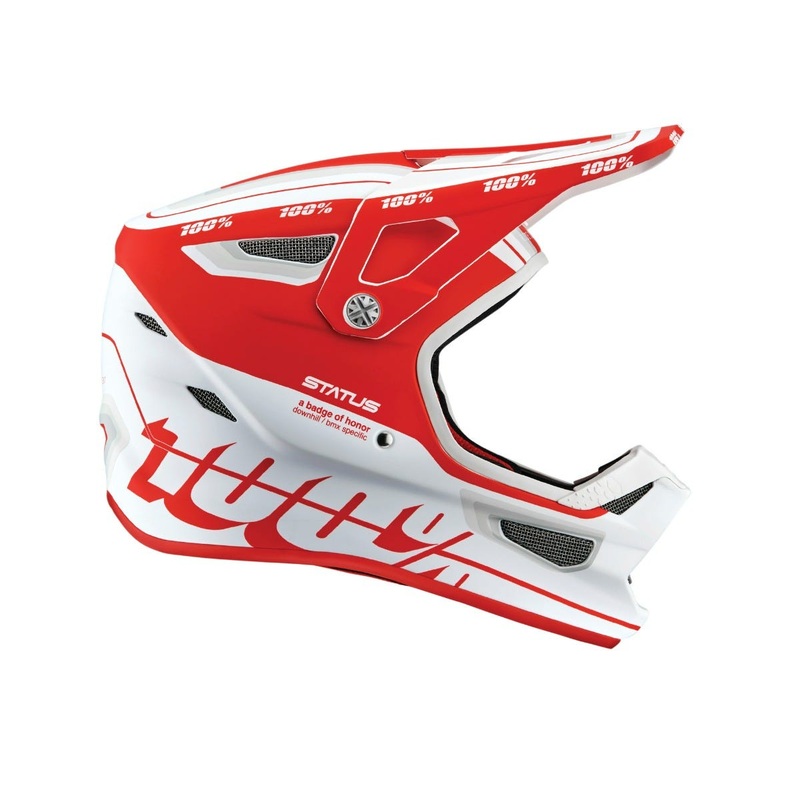 Fullface 100% STATUS Helmet Red/White XS