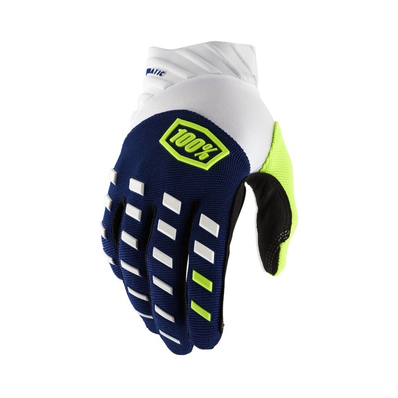 100% Airmatic Gloves Navy/White SM